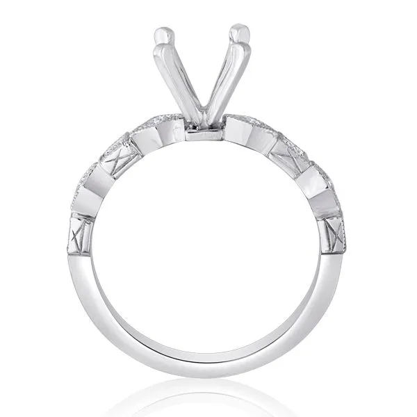 Round and Princess Cut Diamond Pave Setting Image 2 Ambassador Diamond Jewelers Tucson, AZ