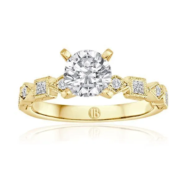 Round and Princess Cut Diamond Pave Setting Ambassador Diamond Jewelers Tucson, AZ