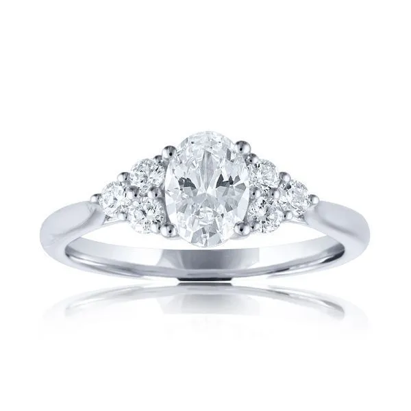 Oval 3 Stone Plus Semi Mount Ambassador Diamond Jewelers Tucson, AZ