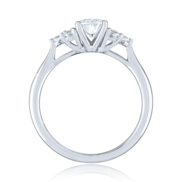 Oval 3 Stone Plus Semi Mount Image 2 Ambassador Diamond Jewelers Tucson, AZ