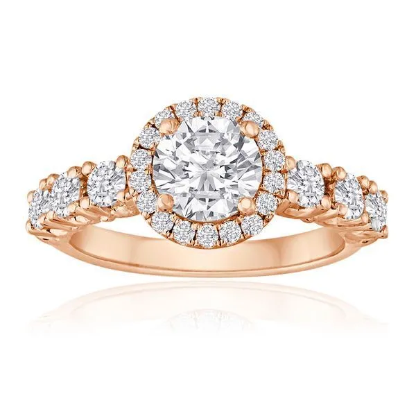 Round Diamond U-Prong Milgrain Halo Ambassador Diamond Jewelers Tucson, AZ