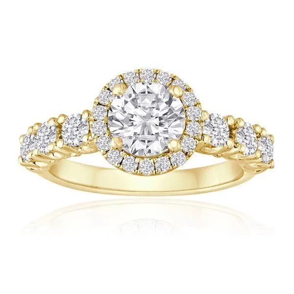 Round Diamond U-Prong Milgrain Halo Ambassador Diamond Jewelers Tucson, AZ