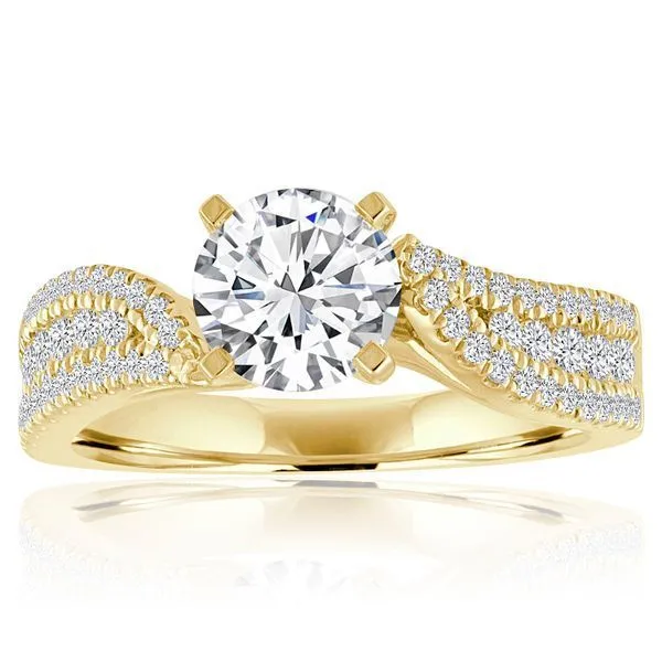 Round Diamond Pave Setting Ambassador Diamond Jewelers Tucson, AZ