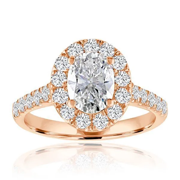 Oval Shape Single Shank Halo Setting Ambassador Diamond Jewelers Tucson, AZ