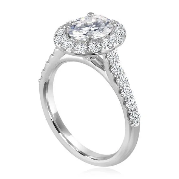 Oval Shape Single Shank Halo Setting Image 2 Ambassador Diamond Jewelers Tucson, AZ