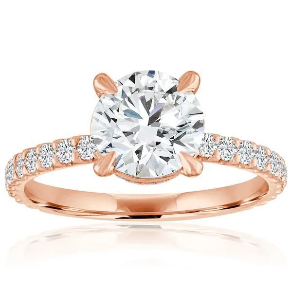 Round Diamond Shared Prong Surprise Setting Ambassador Diamond Jewelers Tucson, AZ