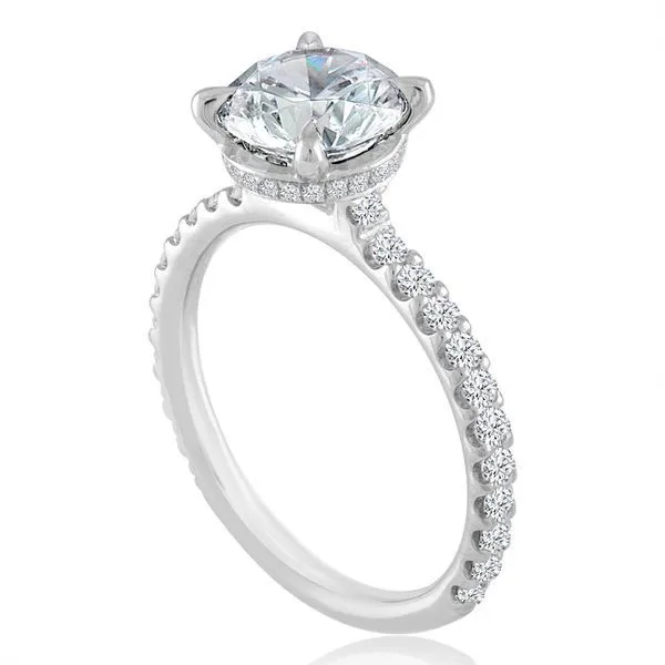 Round Diamond Shared Prong Surprise Setting Image 2 Ambassador Diamond Jewelers Tucson, AZ
