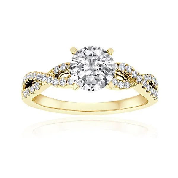 Round Diamond Pave Twist Setting S&E Jewelers Depew, NY