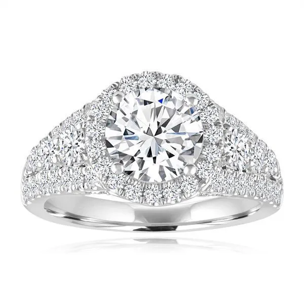 Round Diamond Graduated Halo Setting Ambassador Diamond Jewelers Tucson, AZ