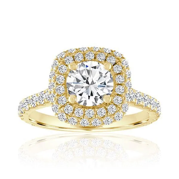 Double Sided Cushion Halo Setting Ambassador Diamond Jewelers Tucson, AZ