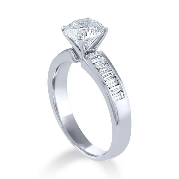Channel Set Baguette Engagement Ring Image 2 Ambassador Diamond Jewelers Tucson, AZ