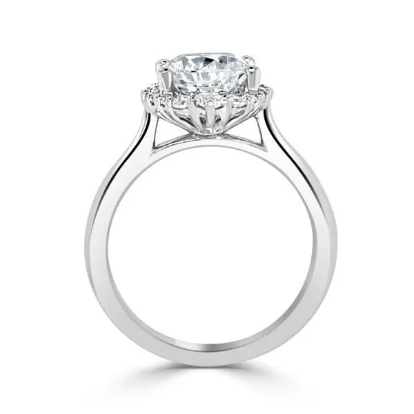 Round Plain Shank Accented Halo Image 2 Ambassador Diamond Jewelers Tucson, AZ