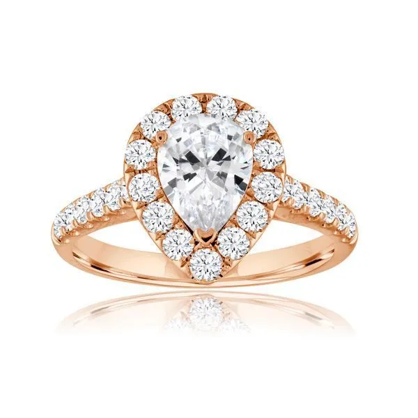 Pear Shape Single Shank Halo Setting Ambassador Diamond Jewelers Tucson, AZ