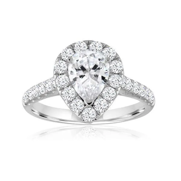 Pear Shape Single Shank Halo Setting Ambassador Diamond Jewelers Tucson, AZ