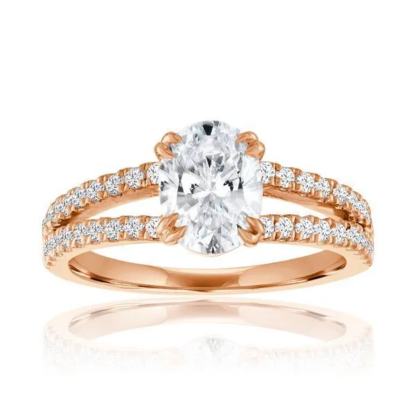 Oval Split Shank Engagement Ring Ambassador Diamond Jewelers Tucson, AZ
