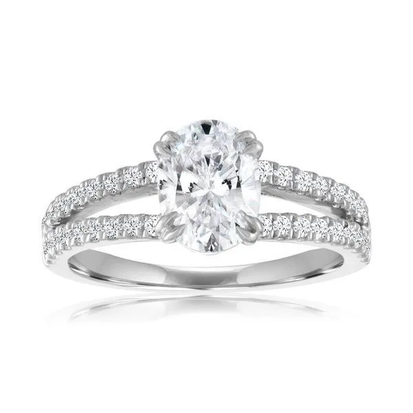 Oval Split Shank Engagement Ring Ambassador Diamond Jewelers Tucson, AZ