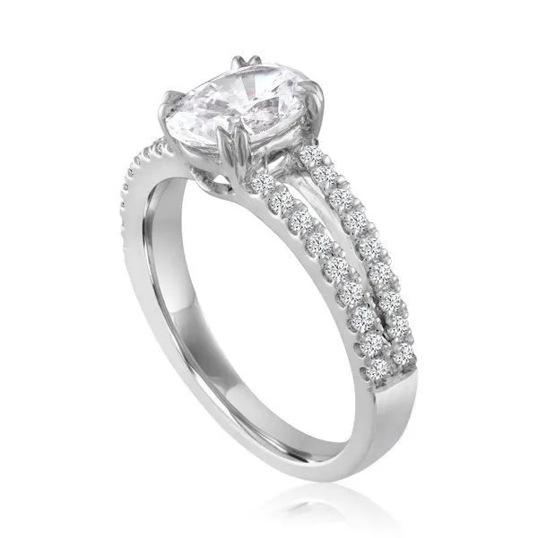 Oval Split Shank Engagement Ring Image 2 Ambassador Diamond Jewelers Tucson, AZ