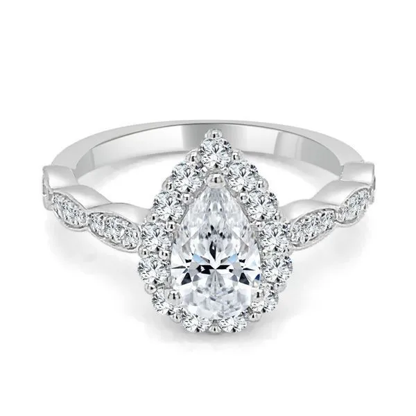 Pear Shape Stackable Halo Setting Ambassador Diamond Jewelers Tucson, AZ