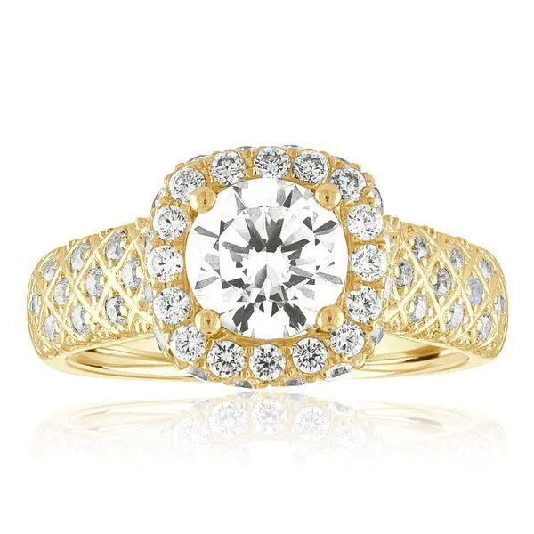 Cushion Interlace Halo Setting Ambassador Diamond Jewelers Tucson, AZ