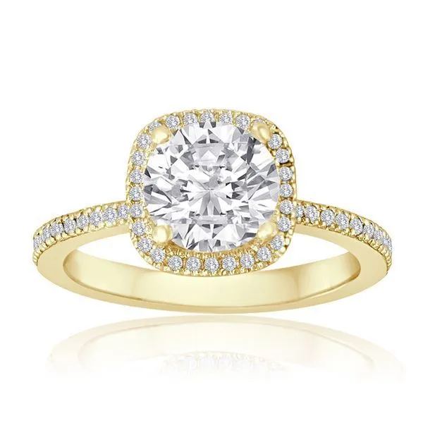 Round Diamond Pave Halo Setting Ambassador Diamond Jewelers Tucson, AZ