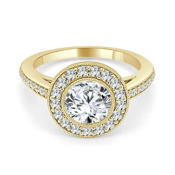 Round Bezel Halo Setting Ambassador Diamond Jewelers Tucson, AZ
