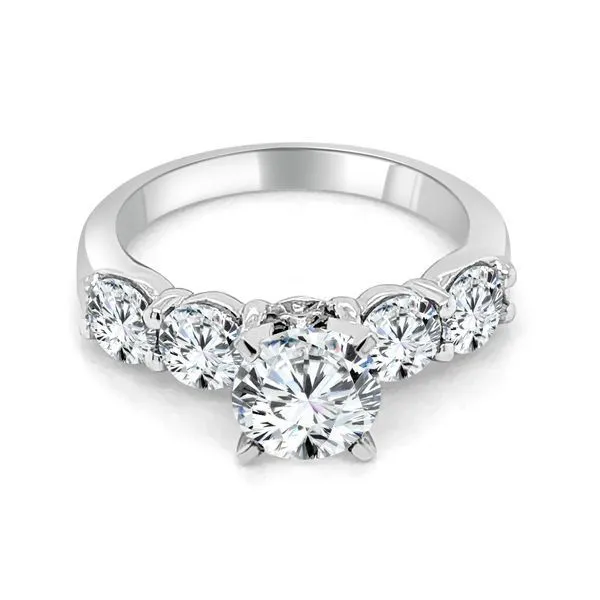 Round Diamond Shared Prong Semi Mount Ambassador Diamond Jewelers Tucson, AZ