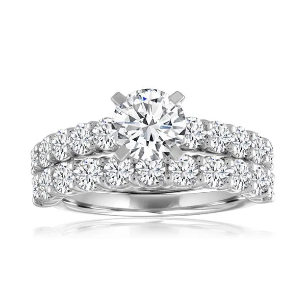 Round Diamond Shared Prong Cathedral Engagement Ring Image 3 Ambassador Diamond Jewelers Tucson, AZ