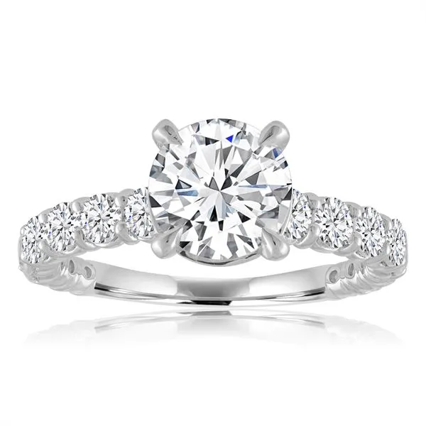 Round Diamond Shared Prong Graduated Setting Ambassador Diamond Jewelers Tucson, AZ