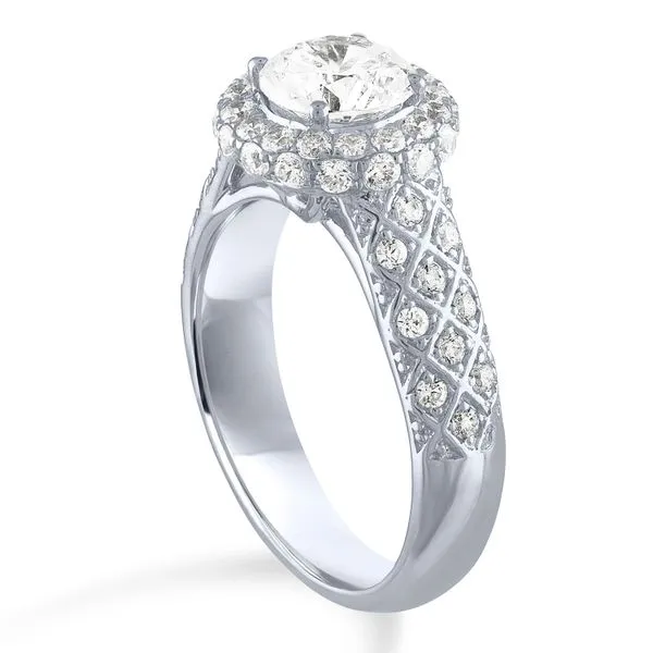 Round Interlace Halo Image 2 Ambassador Diamond Jewelers Tucson, AZ