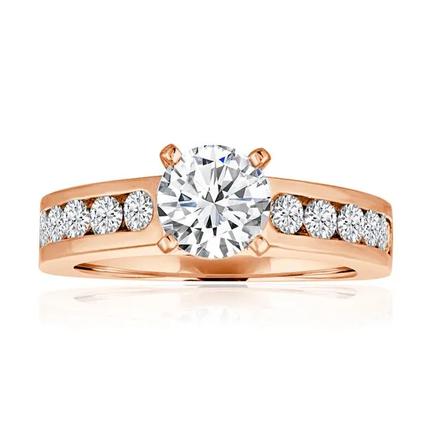 10 Stone Round Diamond Channel Set Cathedral Setting Ambassador Diamond Jewelers Tucson, AZ