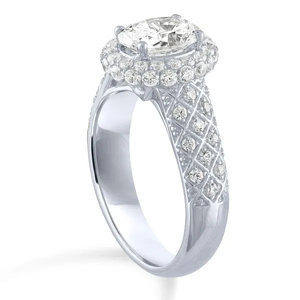 Oval Interlace Halo Image 2 Ambassador Diamond Jewelers Tucson, AZ