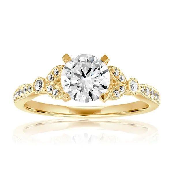 Floral Petite Engagement Ring Ambassador Diamond Jewelers Tucson, AZ