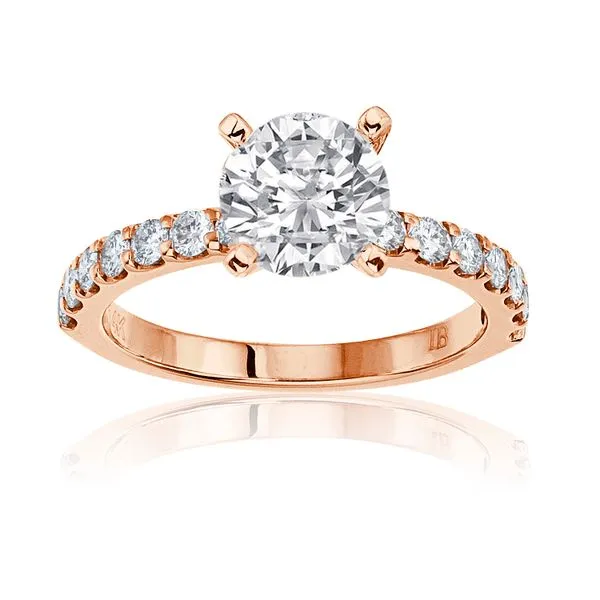 14 Stone Round Diamond Shared Prong Engagement Ring Ambassador Diamond Jewelers Tucson, AZ