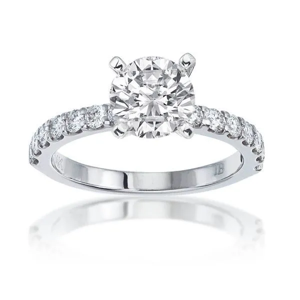 14 Stone Round Diamond Shared Prong Engagement Ring Ambassador Diamond Jewelers Tucson, AZ