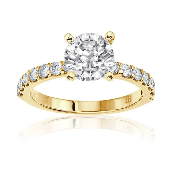 14 Stone Round Diamond Shared Prong Engagement Ring Ambassador Diamond Jewelers Tucson, AZ