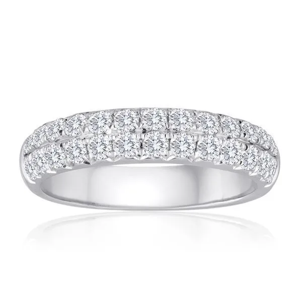 Round Diamond 2 Row French Pave Band Ambassador Diamond Jewelers Tucson, AZ