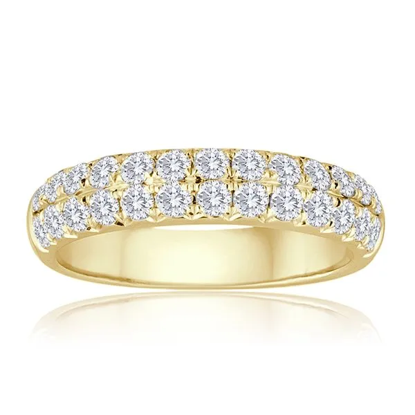 Round Diamond 2 Row French Pave Band Ambassador Diamond Jewelers Tucson, AZ