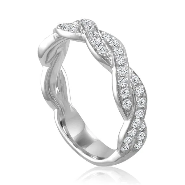 Braided Anniversary Band Image 2 Ambassador Diamond Jewelers Tucson, AZ