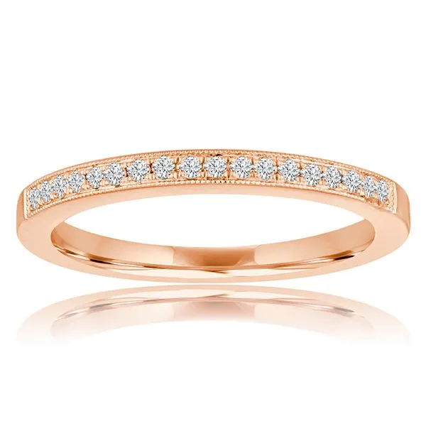 Round Diamond Bead Set Milgrain Band Ambassador Diamond Jewelers Tucson, AZ