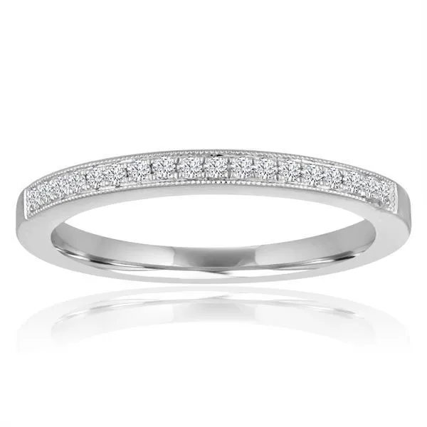 Round Diamond Bead Set Milgrain Band Ambassador Diamond Jewelers Tucson, AZ