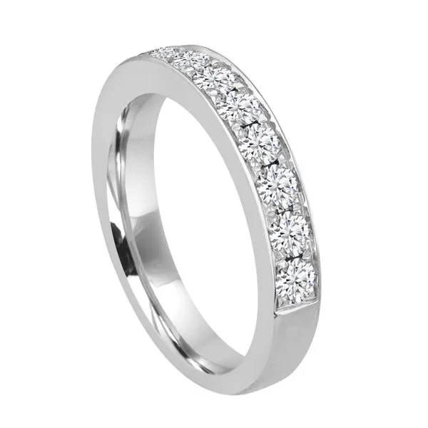 Round Diamond Bead Set Band Image 2 Ambassador Diamond Jewelers Tucson, AZ