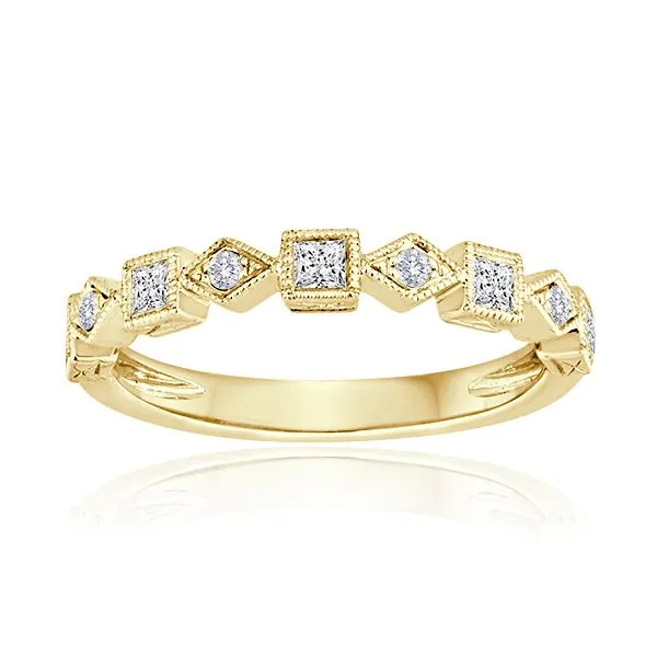 Round and Princess Cut Diamond Pave Band Ambassador Diamond Jewelers Tucson, AZ
