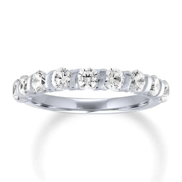 Round Diamond Bar Set Halfway Anniversary Band Ambassador Diamond Jewelers Tucson, AZ