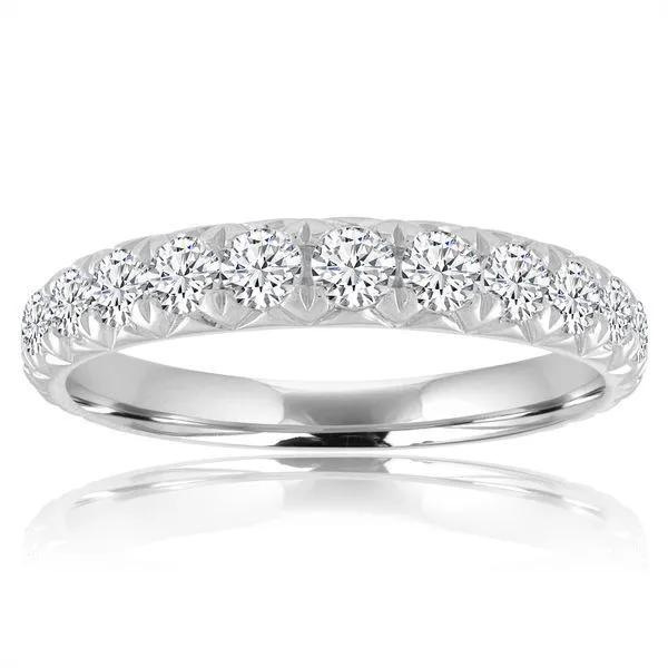 Round Diamond Fishtail Graduated Band Ambassador Diamond Jewelers Tucson, AZ
