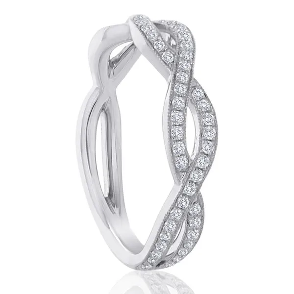Round Diamond Pave Twist Band Image 2 Ambassador Diamond Jewelers Tucson, AZ