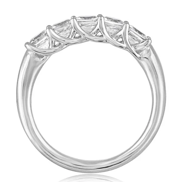 Princess Cut Diamond Trellis 5 Stone Band Image 2 Ambassador Diamond Jewelers Tucson, AZ