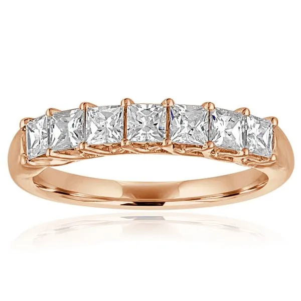 Princess Cut Diamond Trellis 7 Stone Band Ambassador Diamond Jewelers Tucson, AZ
