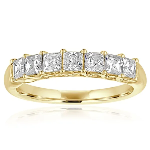 Princess Cut Diamond Trellis 7 Stone Band Ambassador Diamond Jewelers Tucson, AZ