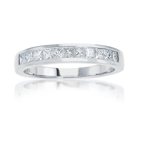 11 Stone Princess Cut Diamond Channel Set Anniversary Band S&E Jewelers Depew, NY