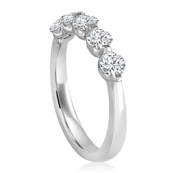 Round Diamond Imagine Set 5 Stone Band Image 2 Ambassador Diamond Jewelers Tucson, AZ
